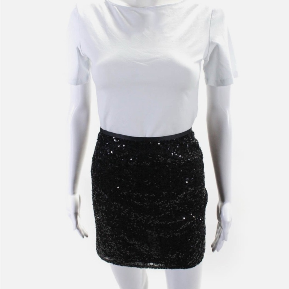 J. Crew Sparkling Black Mini Skirt